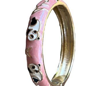 *RARE* Pink & Black Panda Clapper Bracelet -- Youth